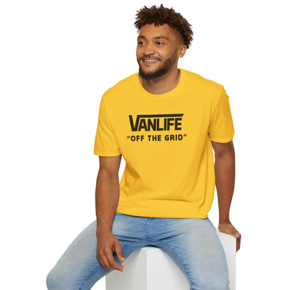 VANLIFE "OFF THE GRID". Unisex Softstyle 100% Cotton T-Shirt