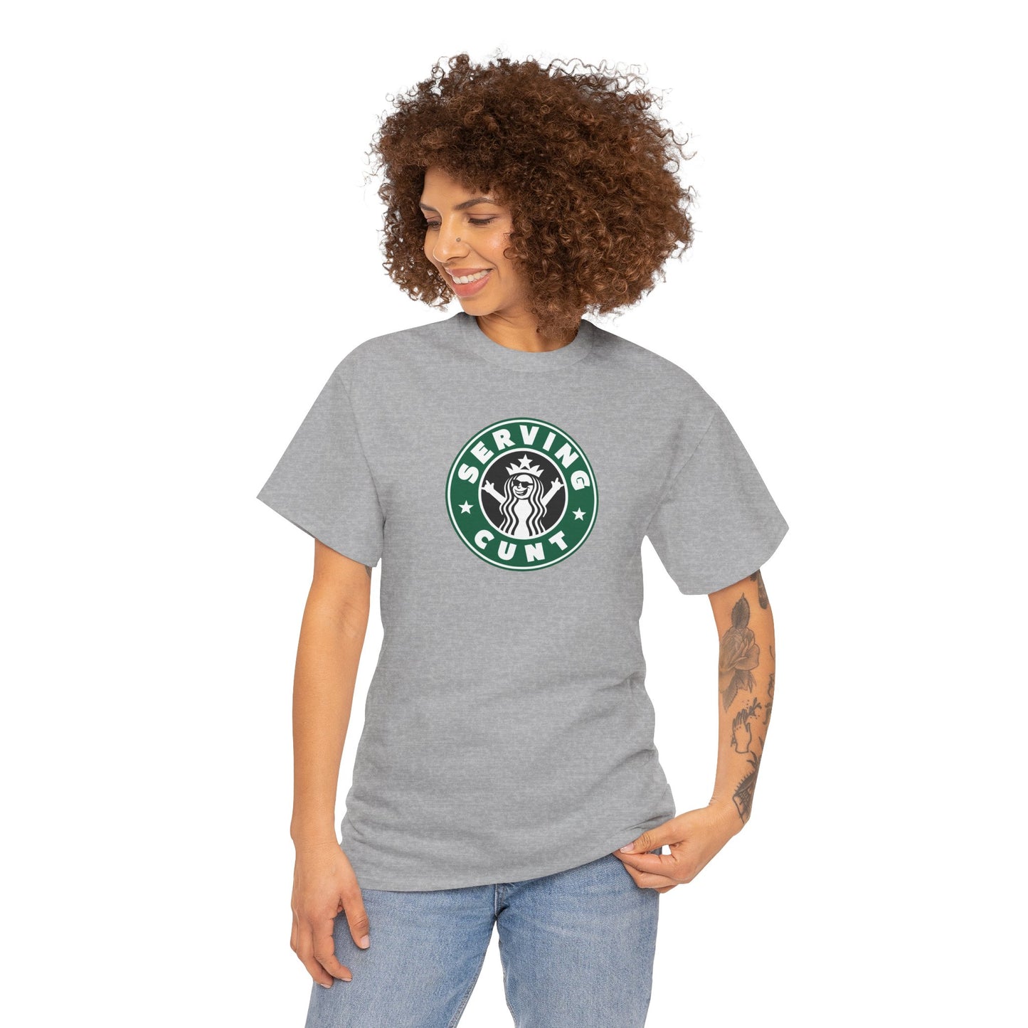 SERVINGCUNT Unisex Heavy Cotton Tee