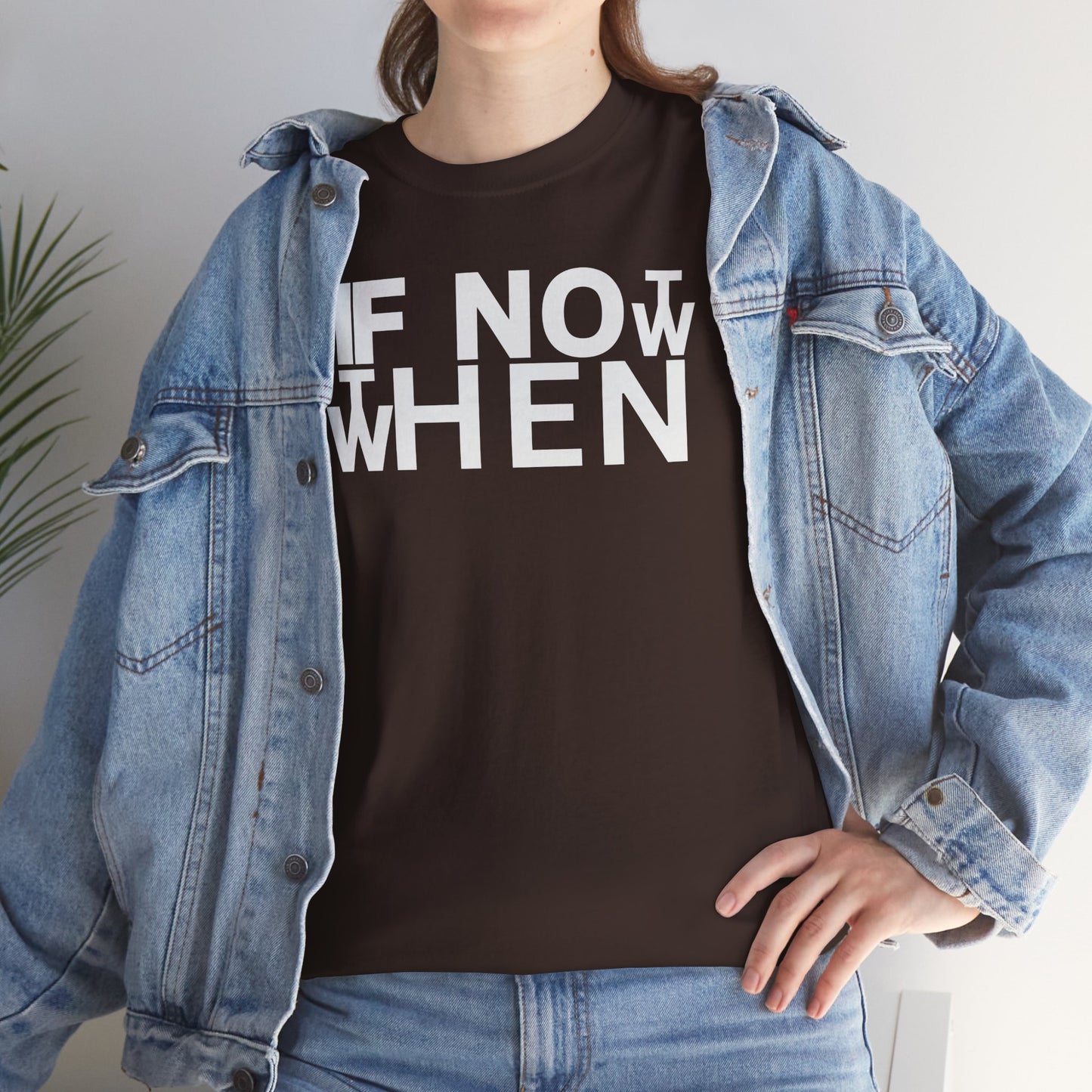 IF NOT NOW THEN WHEN Unisex Heavy Cotton Tee
