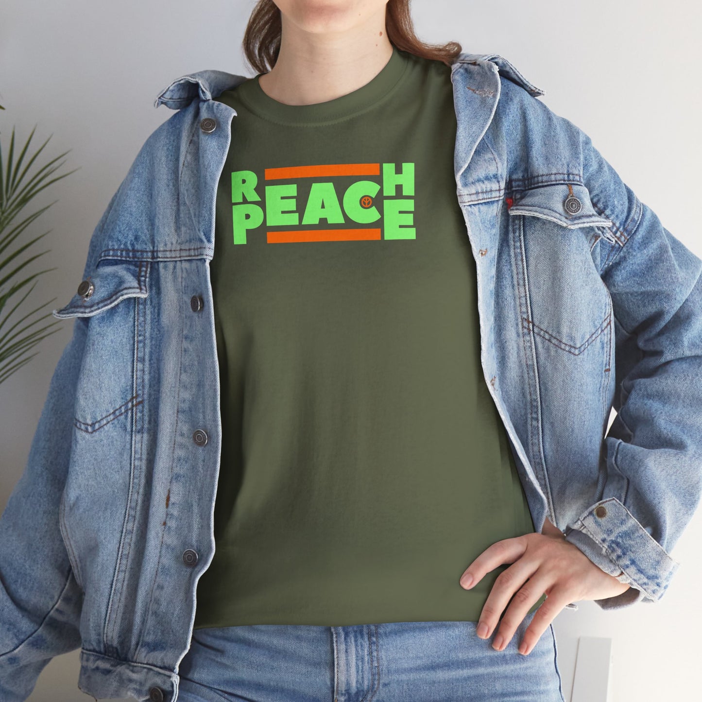 REACH PEACE Unisex Heavy Cotton Tee