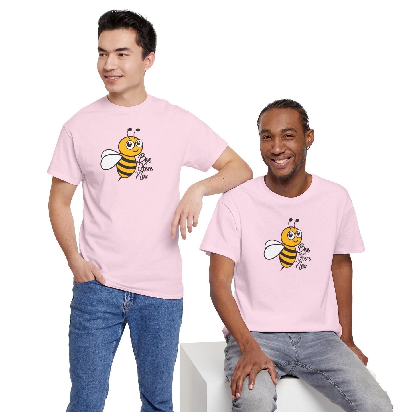 Bee Here Now Unisex Heavy Cotton Tee