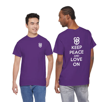 KEEP PEACE AND LOVE ON Unisex Heavy Cotton Tee