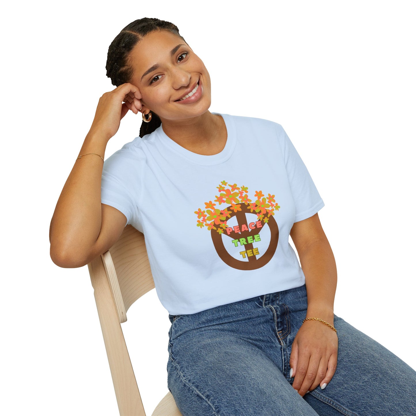 PEACE TREE TEE Unisex Softstyle 100% Cotton T-Shirt