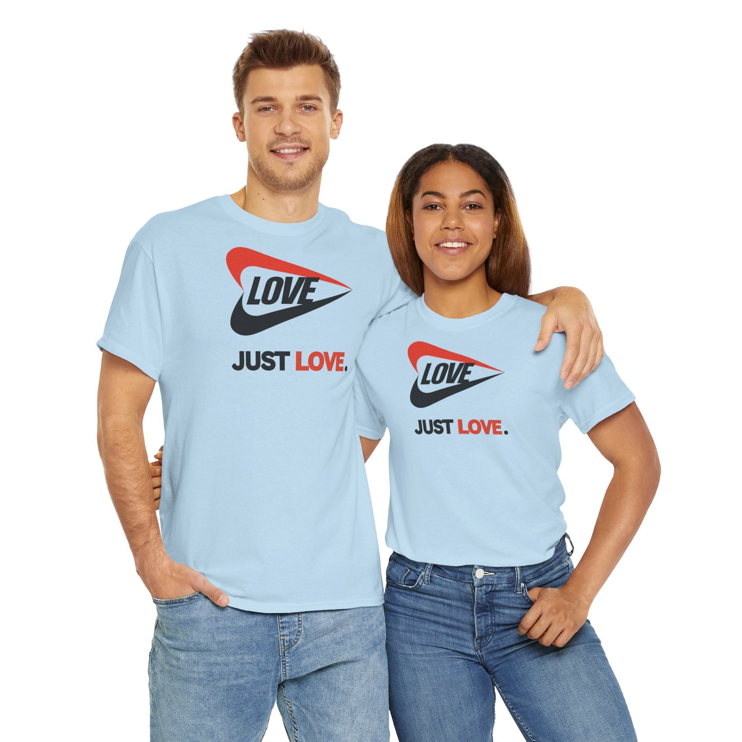 LOVE JUST LOVE. Unisex Heavy Cotton Tee