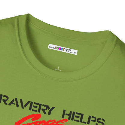 BRAVERY HELPS COPE Unisex Softstyle 100% Cotton T-Shirt