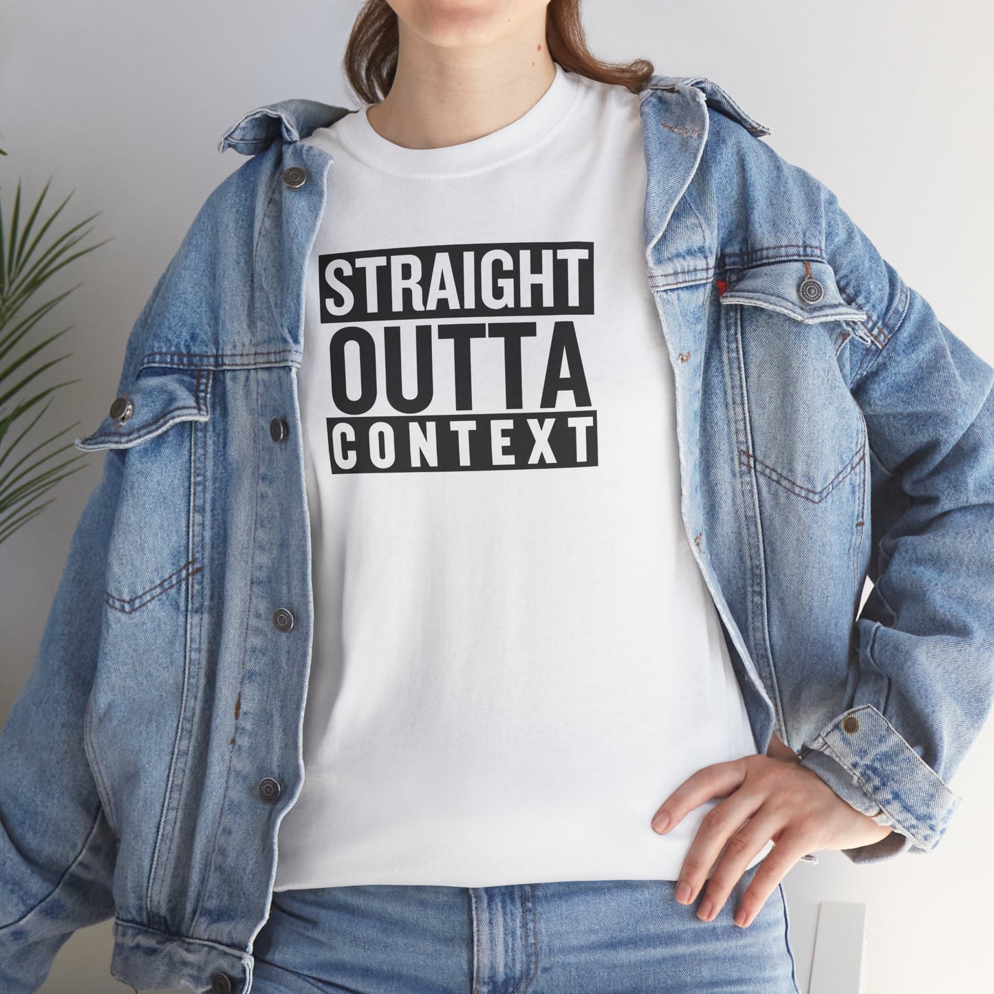 STRAIGHT OUTTA CONTEXT Unisex Heavy Cotton Tee