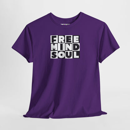 FREE MIND SOUL Unisex Heavy Cotton Tee