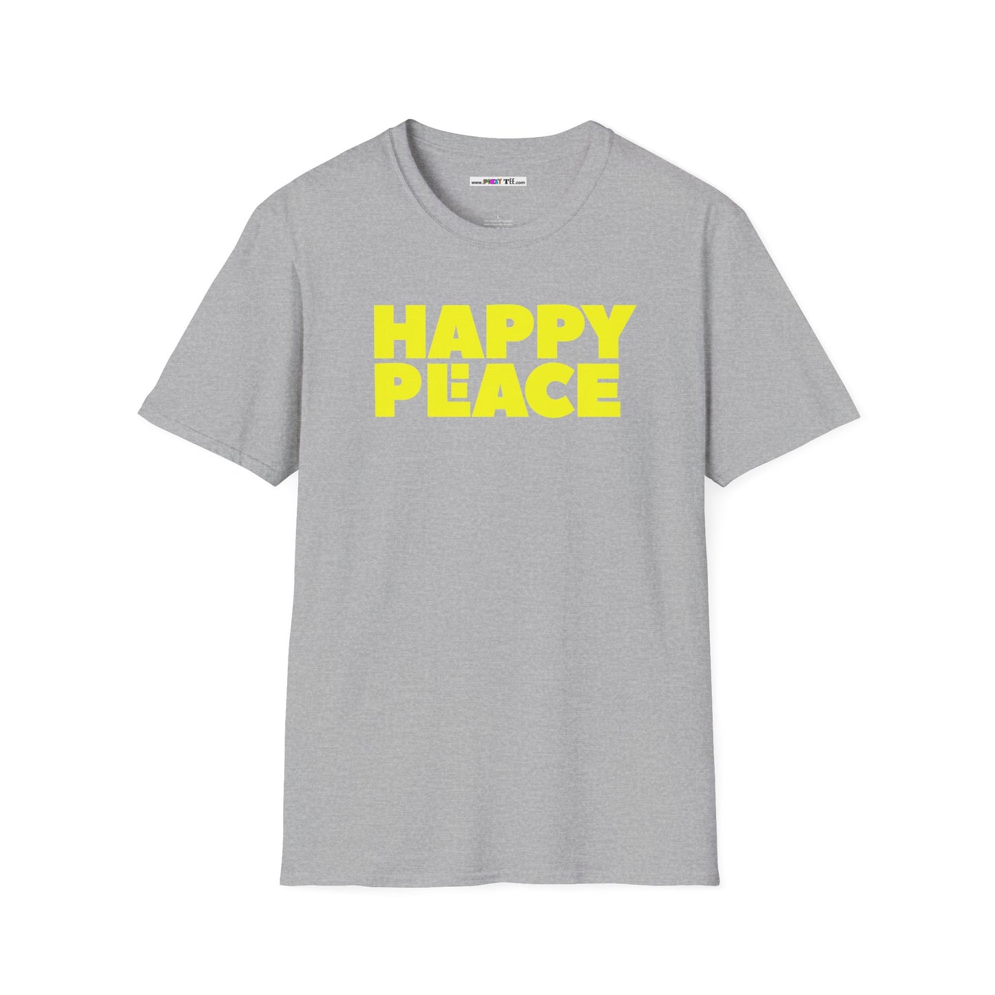 HAPPY PLACE/PEACE Unisex Softstyle 100% Cotton T-Shirt