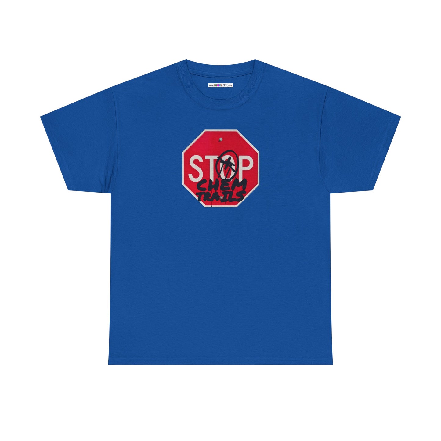 STOP chem trails Unisex Heavy Cotton Tee