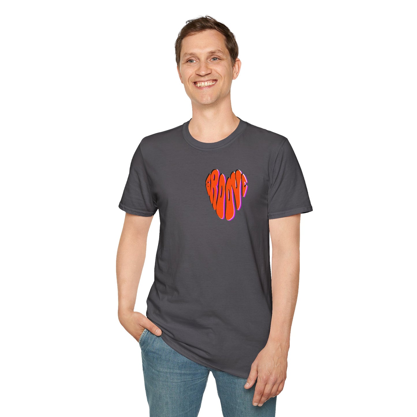 GROOVE is in THE HEART Unisex Softstyle 100% Cotton T-Shirt