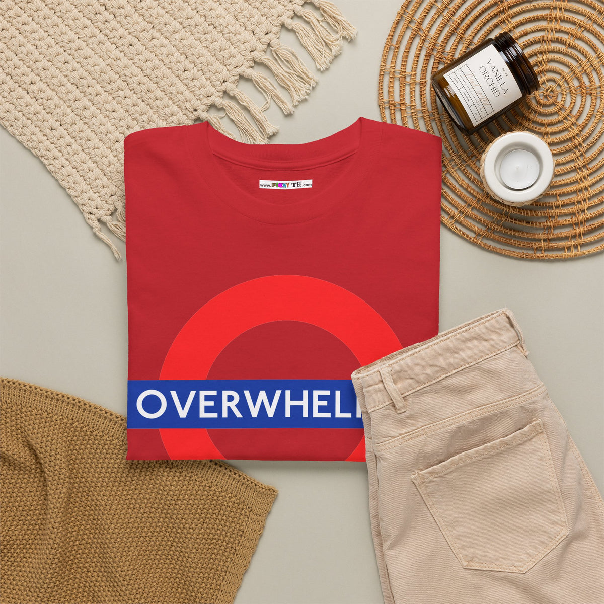 OVERWHELMED Unisex Heavy Cotton Tee