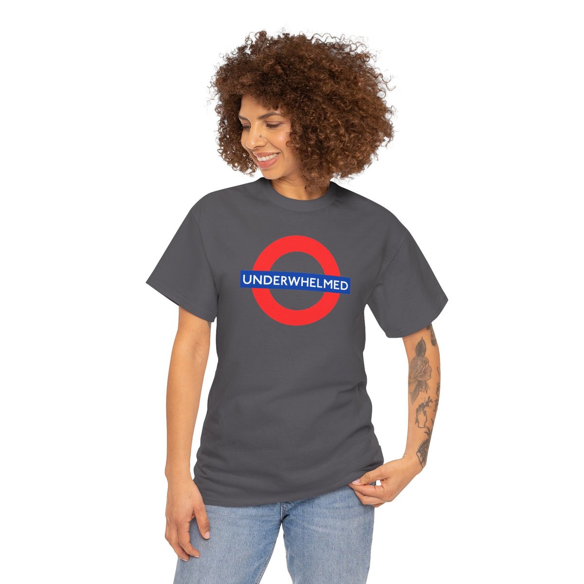 UNDERWHELMED Unisex Heavy Cotton Tee