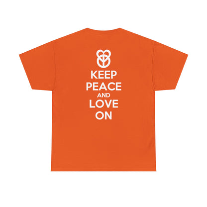 KEEP PEACE AND LOVE ON Unisex Heavy Cotton Tee