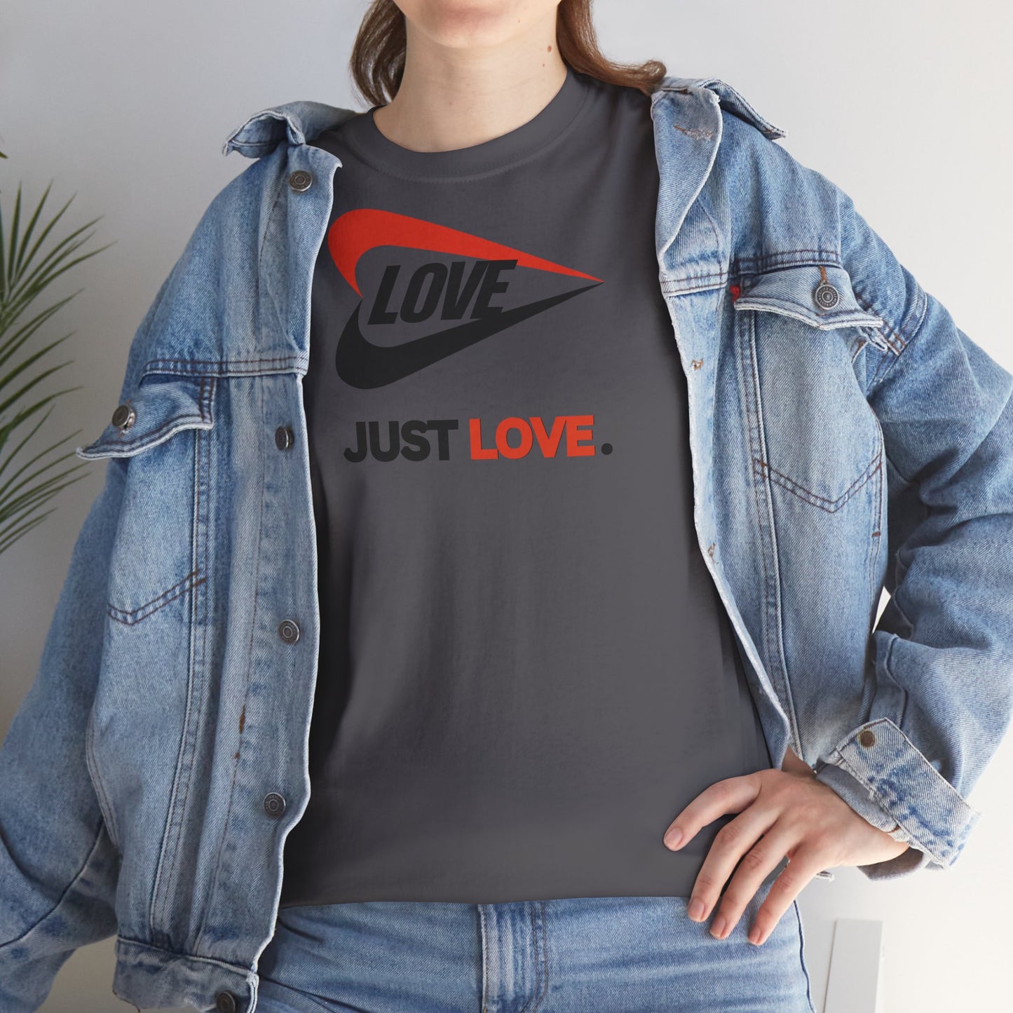 LOVE JUST LOVE. Unisex Heavy Cotton Tee