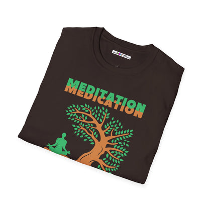 MEDITATION MEDICATION Unisex Softstyle 100% Cotton T-Shirt