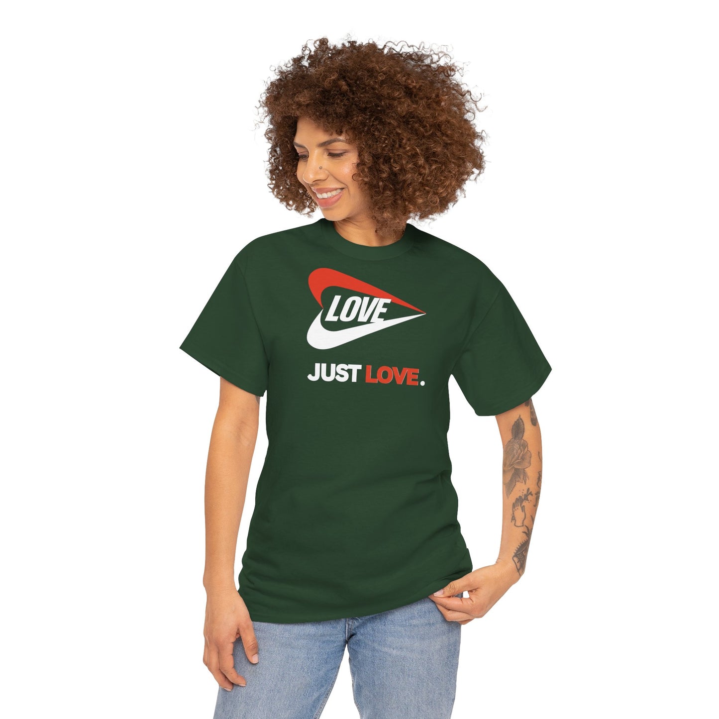 LOVE JUST LOVE. Unisex Heavy Cotton Tee