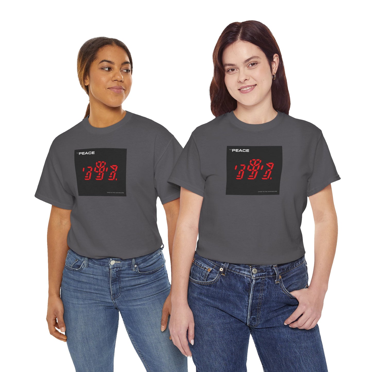 the PEACE ghost in the war-machine Unisex Heavy Cotton Tee