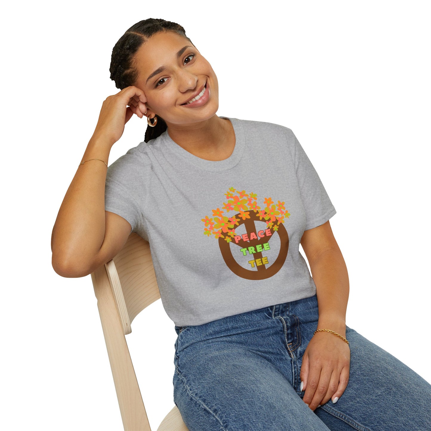 PEACE TREE TEE Unisex Softstyle 100% Cotton T-Shirt