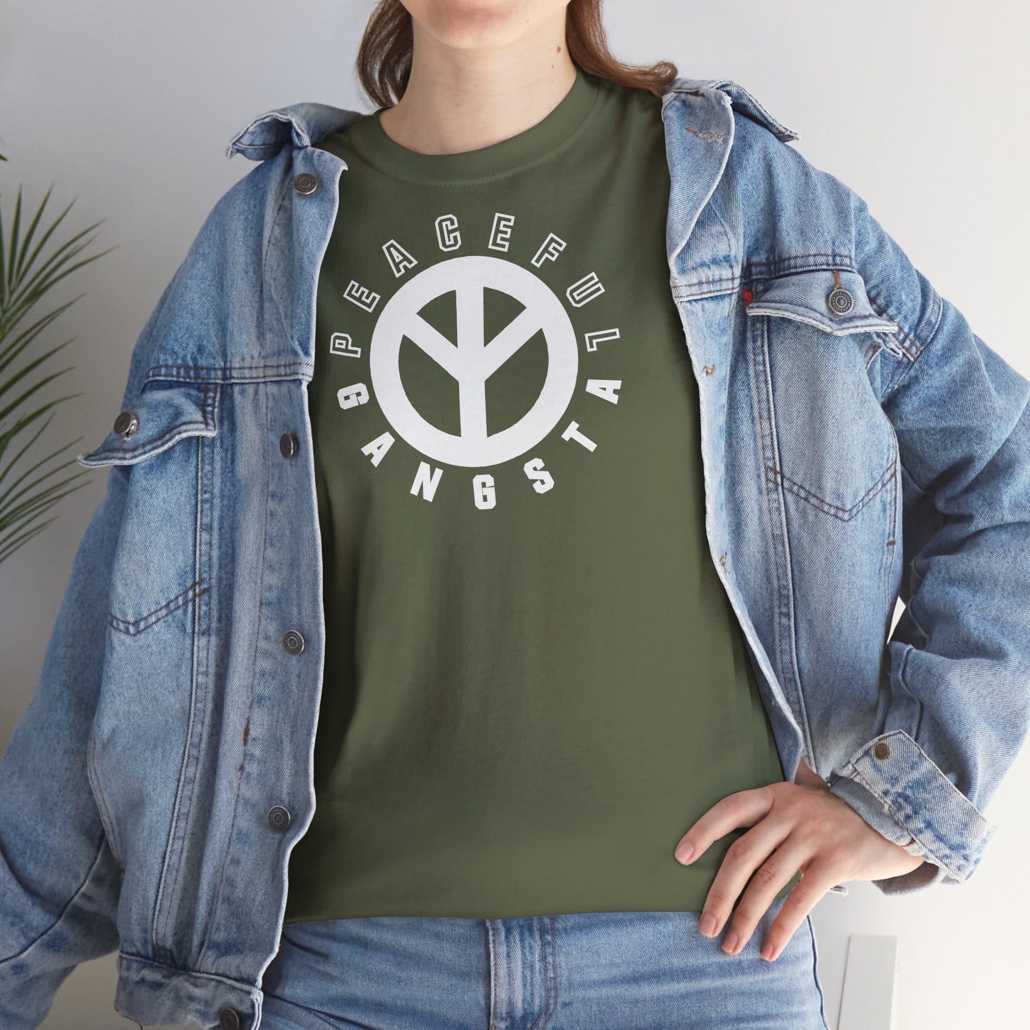 PEACEFUL GANGSTA Unisex Heavy Cotton Tee