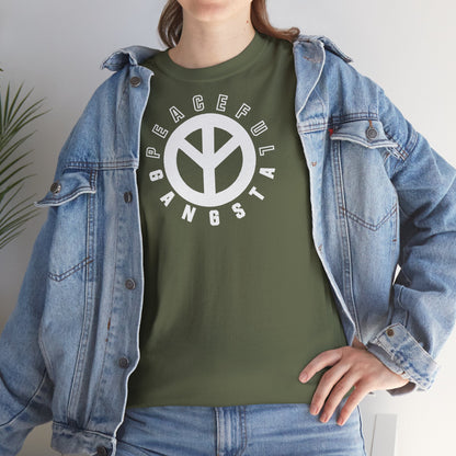 PEACEFUL GANGSTA Unisex Heavy Cotton Tee
