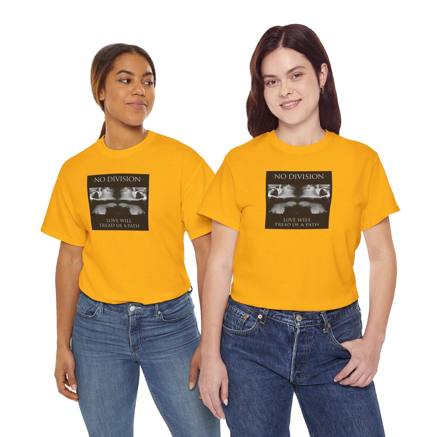 'NO DIVISION' LOVE WILL TREAD US A PATH Unisex Heavy Cotton Tee