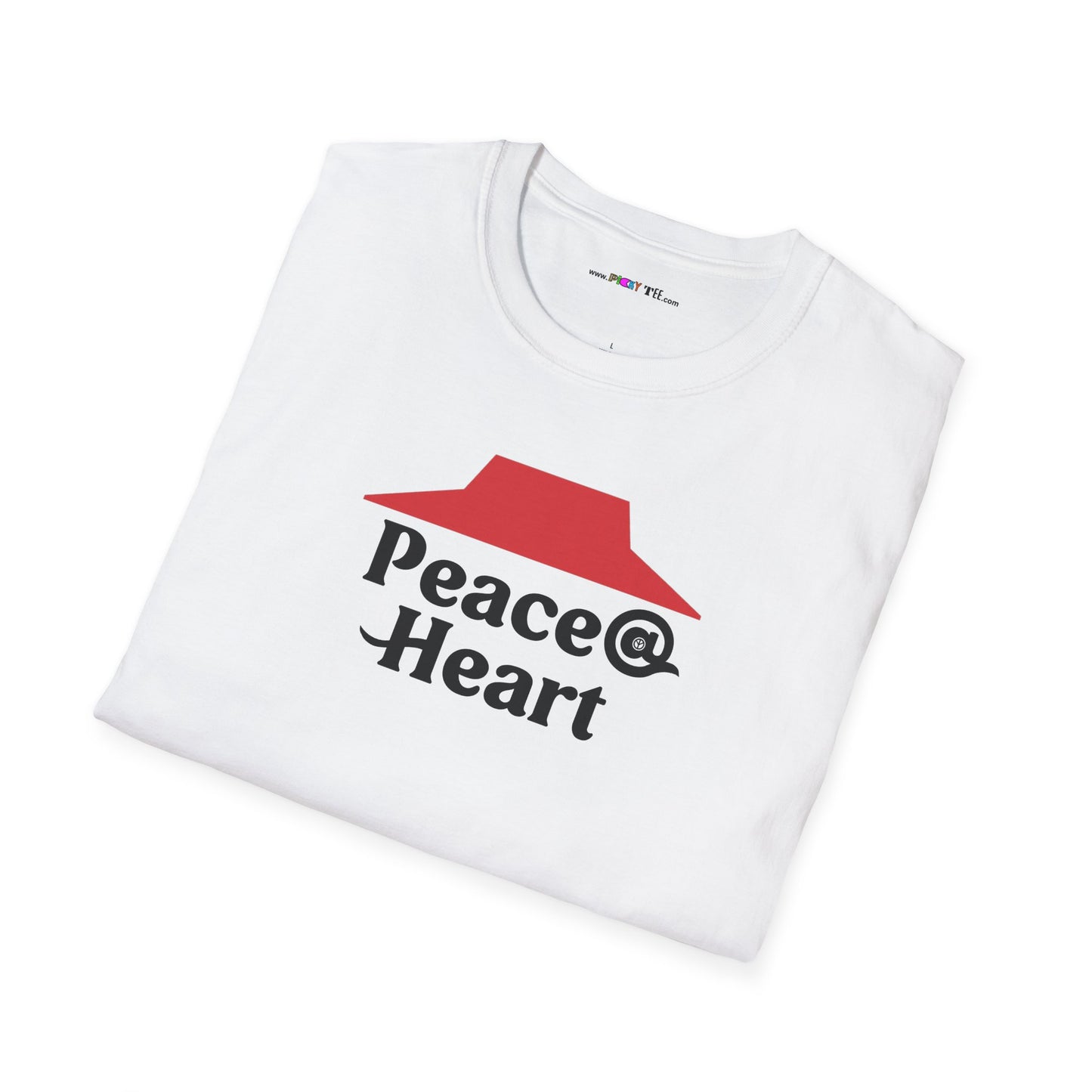 Peace @ Heart Unisex Softstyle 100% Cotton T-Shirt