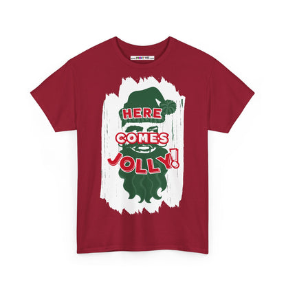 HERE COMES JOLLY!  Unisex Heavy Cotton Tee