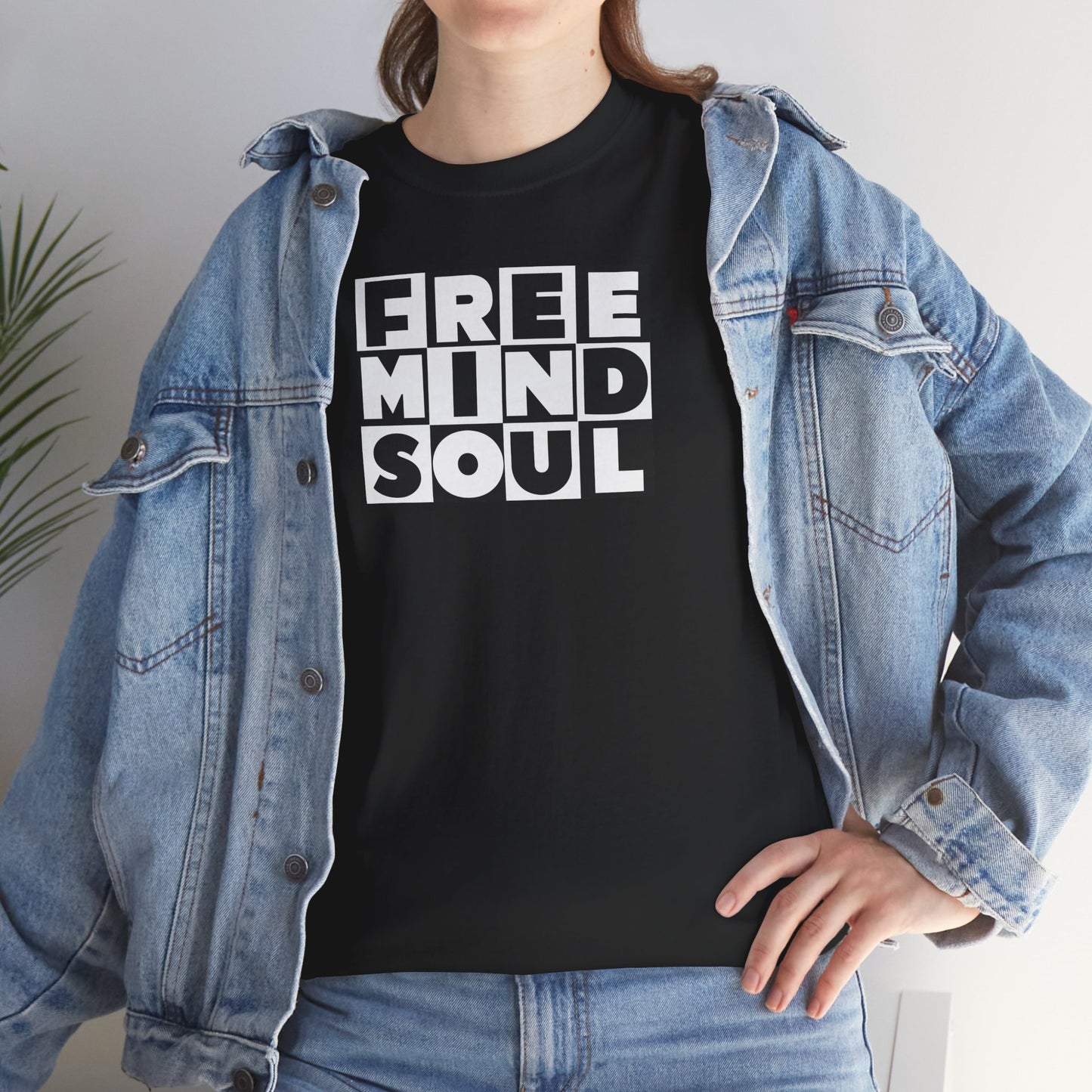 FREE MIND SOUL Unisex Heavy Cotton Tee
