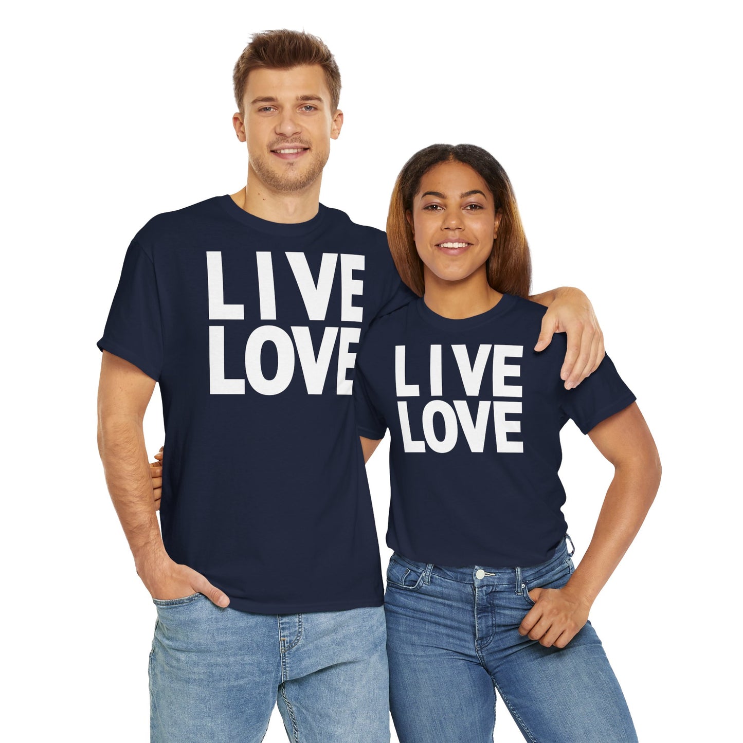 LIVE LOVE Unisex Heavy Cotton Tee