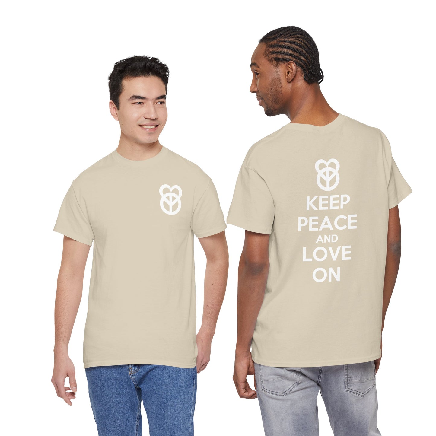 KEEP PEACE AND LOVE ON Unisex Heavy Cotton Tee