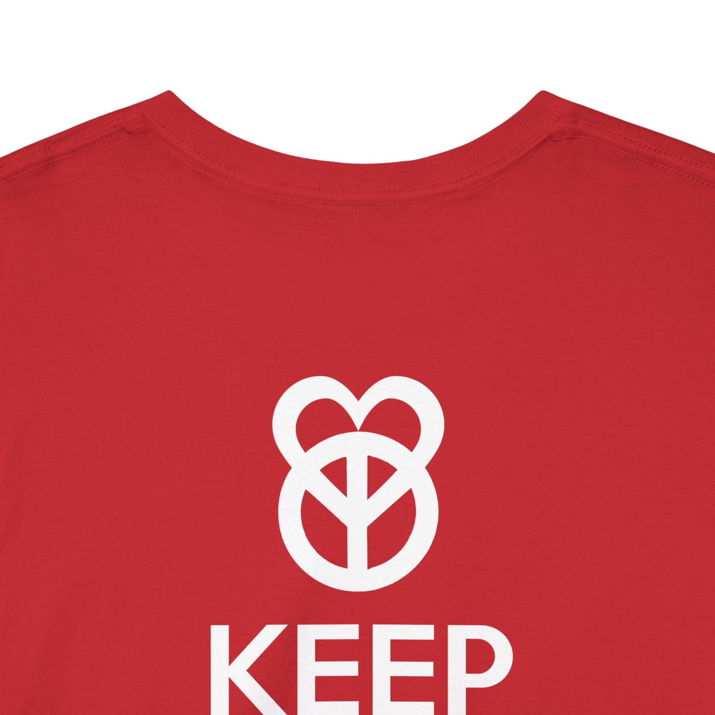 KEEP PEACE AND LOVE ON Unisex Heavy Cotton Tee