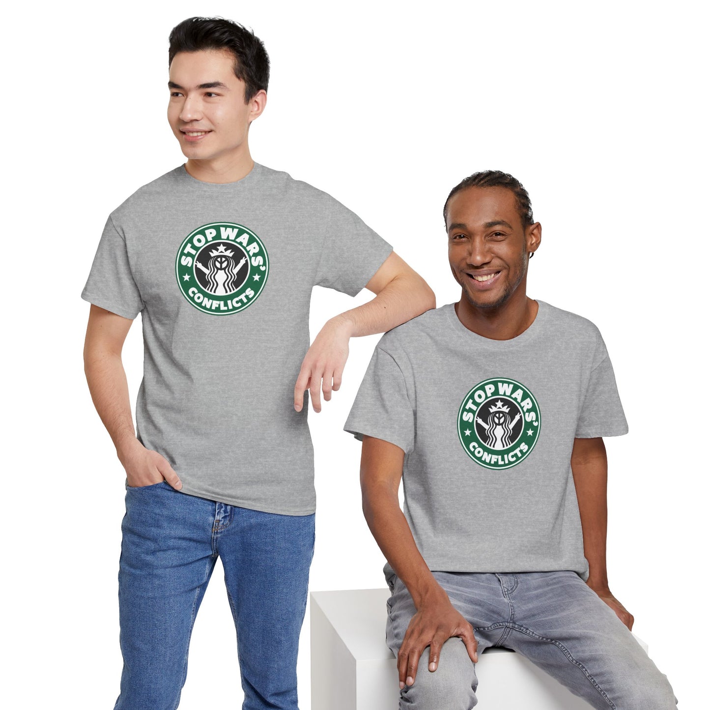 STOP WARS' CONFLICTS Unisex Heavy Cotton Tee