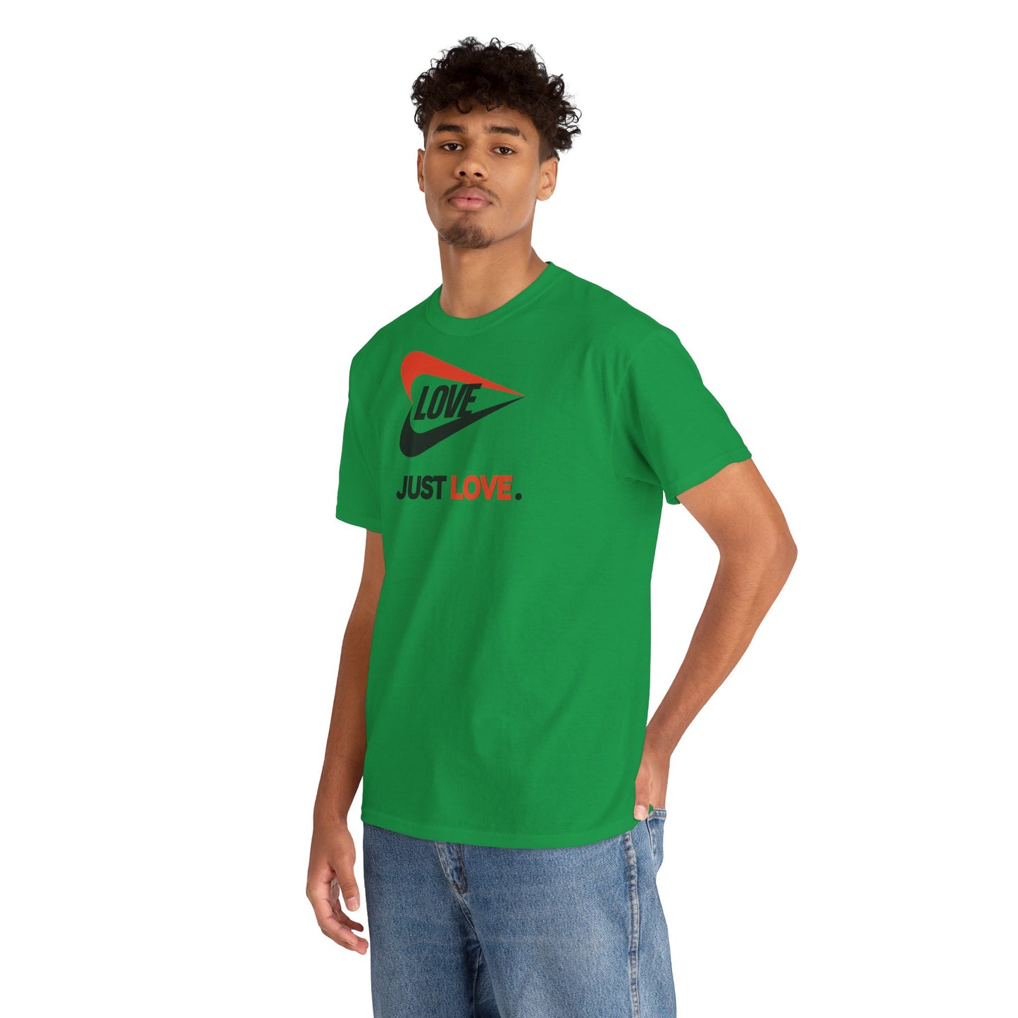LOVE JUST LOVE. Unisex Heavy Cotton Tee