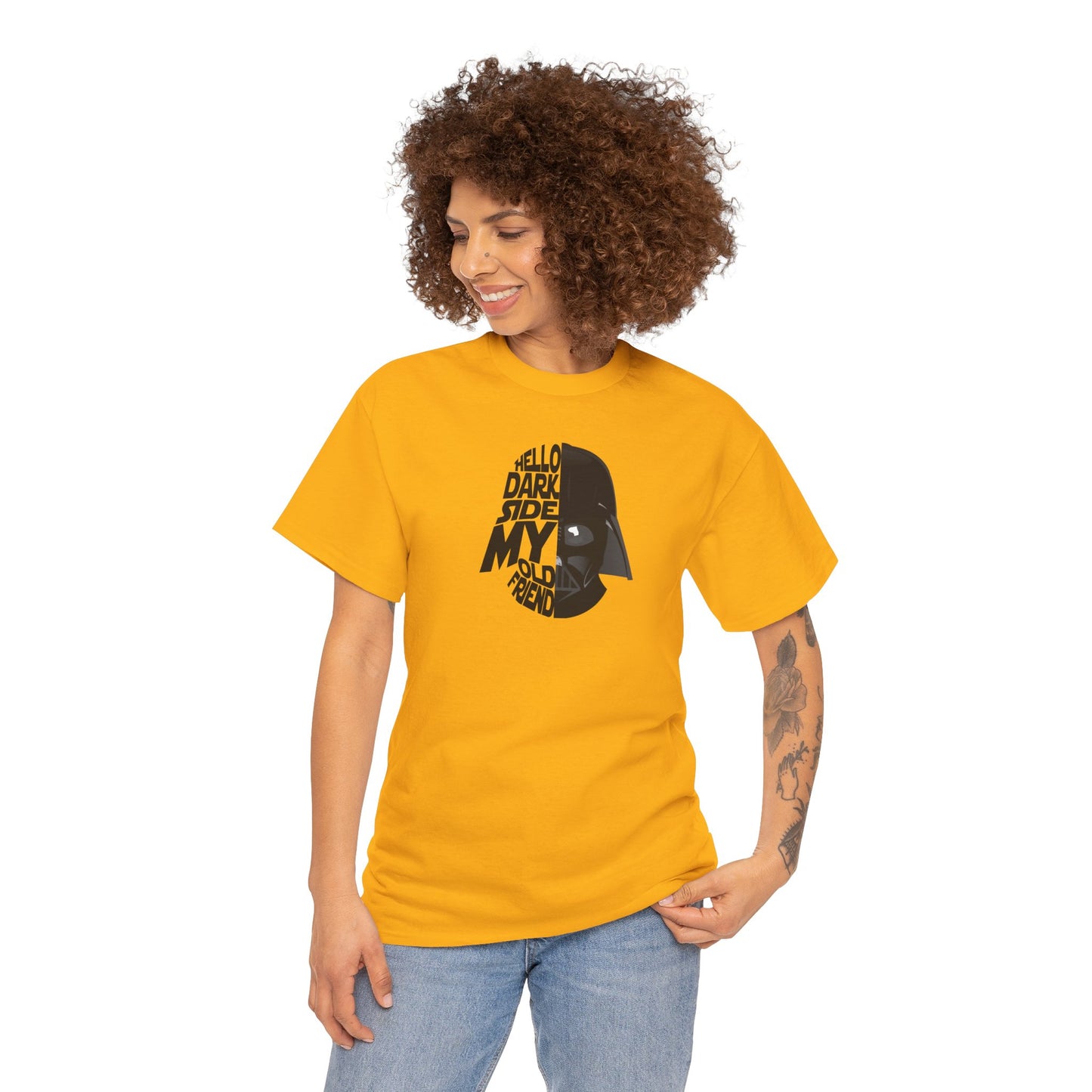 HELLO DARKSIDE MY OLD FRIEND Unisex Heavy Cotton Tee