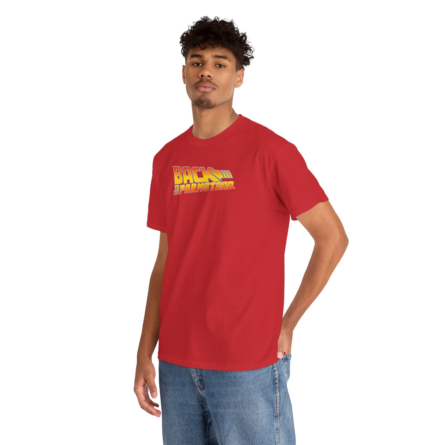 BACK TO THE FARMSTEAD Unisex Heavy Cotton Tee