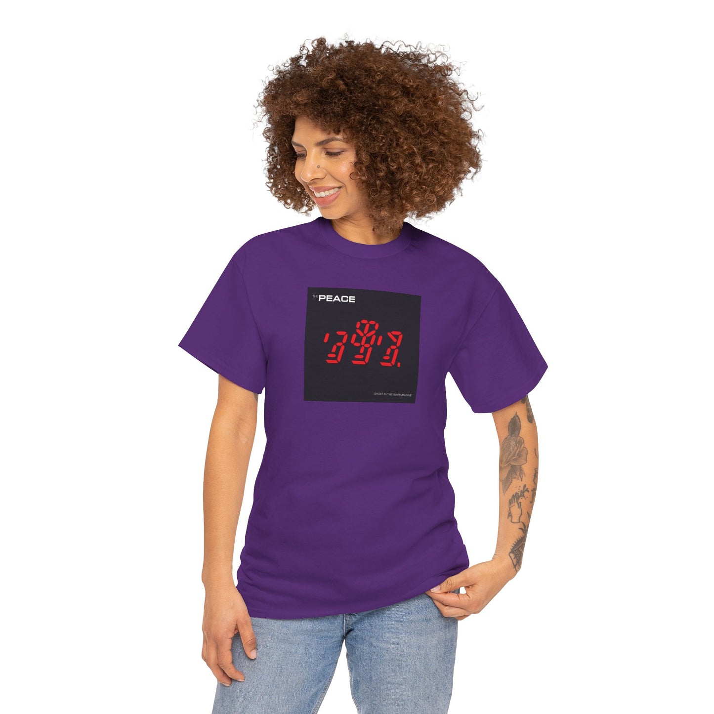 the PEACE ghost in the war-machine Unisex Heavy Cotton Tee