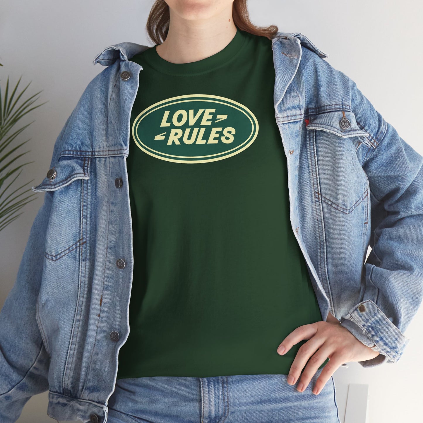 LOVE RULES Unisex Heavy Cotton Tee