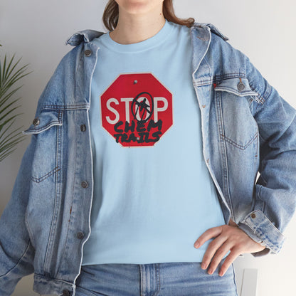 STOP chem trails Unisex Heavy Cotton Tee