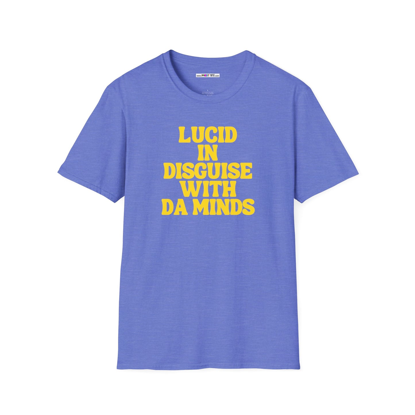 LUCID IN DISGUISE WITH DA MINDS Unisex Softstyle 100% Cotton T-Shirt