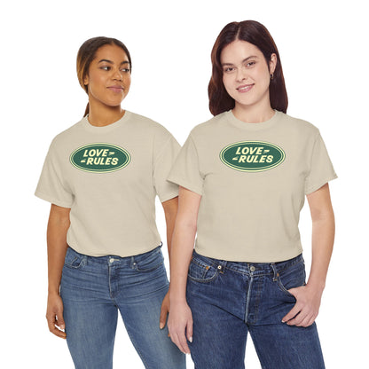 LOVE RULES Unisex Heavy Cotton Tee