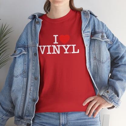 I ❤️ VINYL Unisex Heavy Cotton Tee