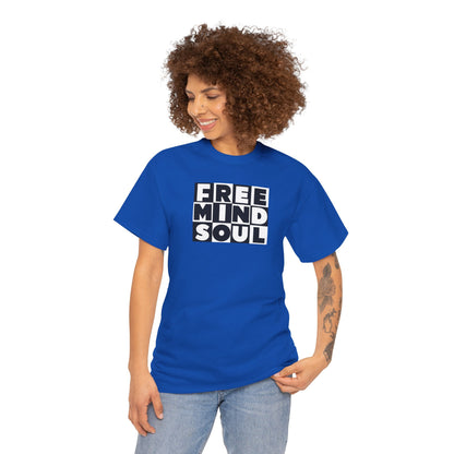 FREE MIND SOUL Unisex Heavy Cotton Tee