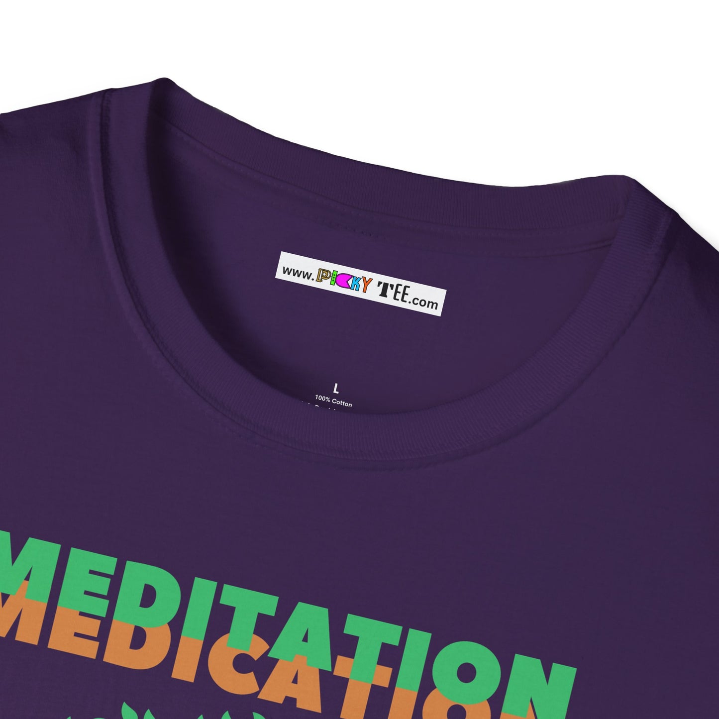 MEDITATION MEDICATION Unisex Softstyle 100% Cotton T-Shirt