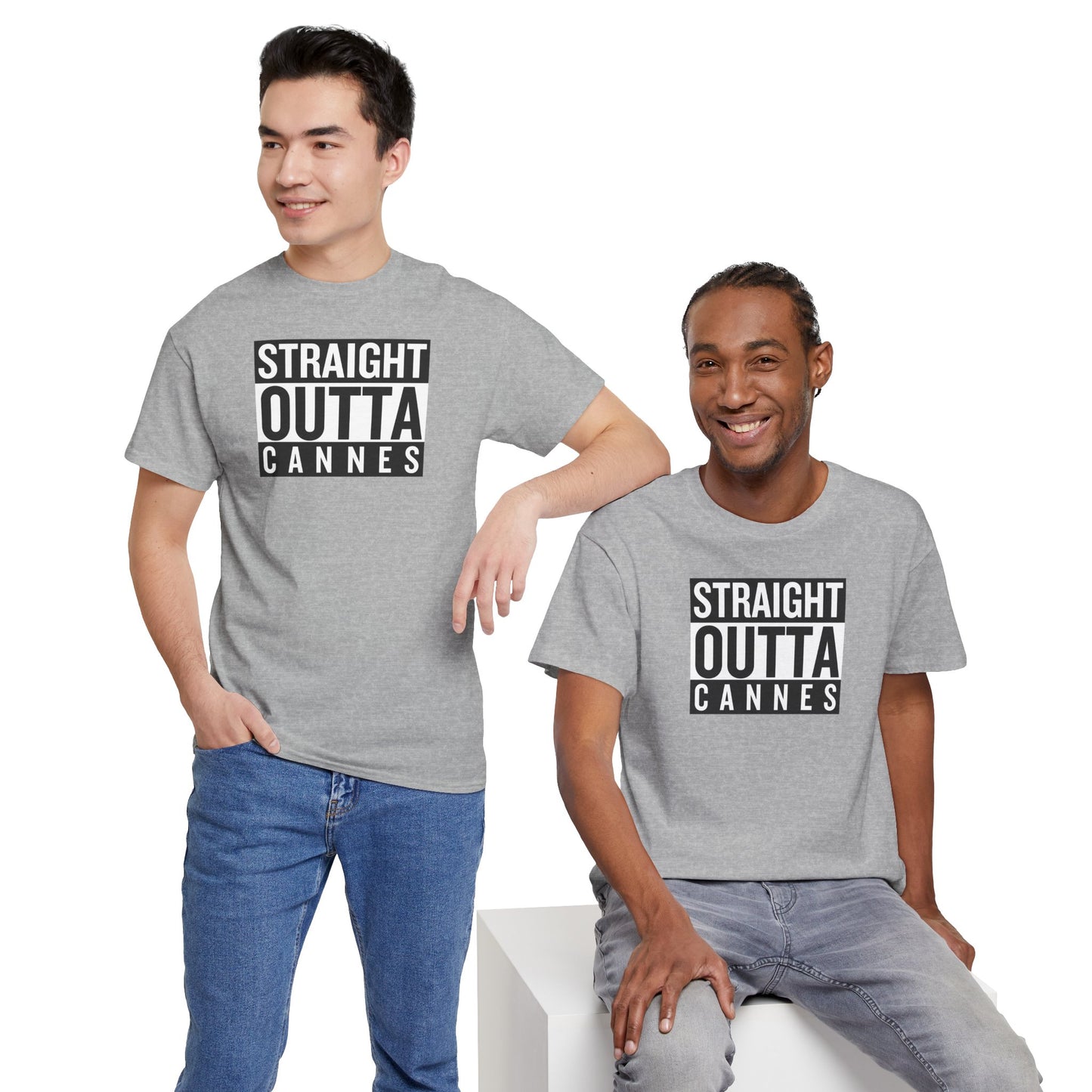 STRAIGHT OUTTA CANNES Unisex Heavy Cotton Tee