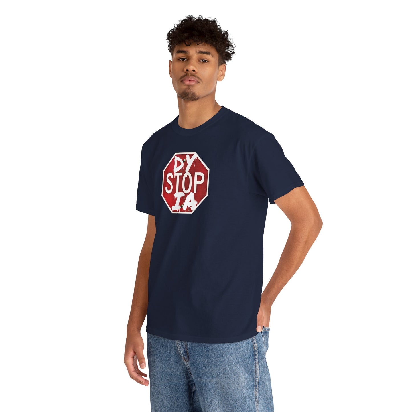 STOP DYSTOPIA Unisex Heavy Cotton Tee