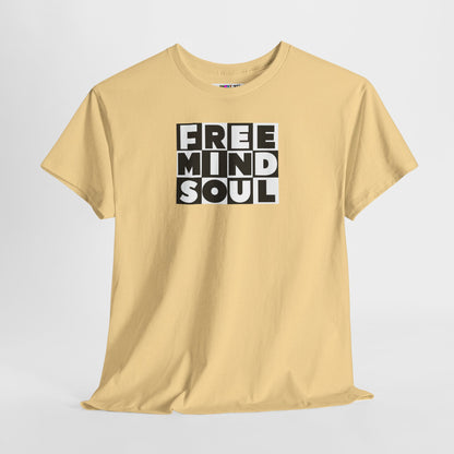 FREE MIND SOUL Unisex Heavy Cotton Tee