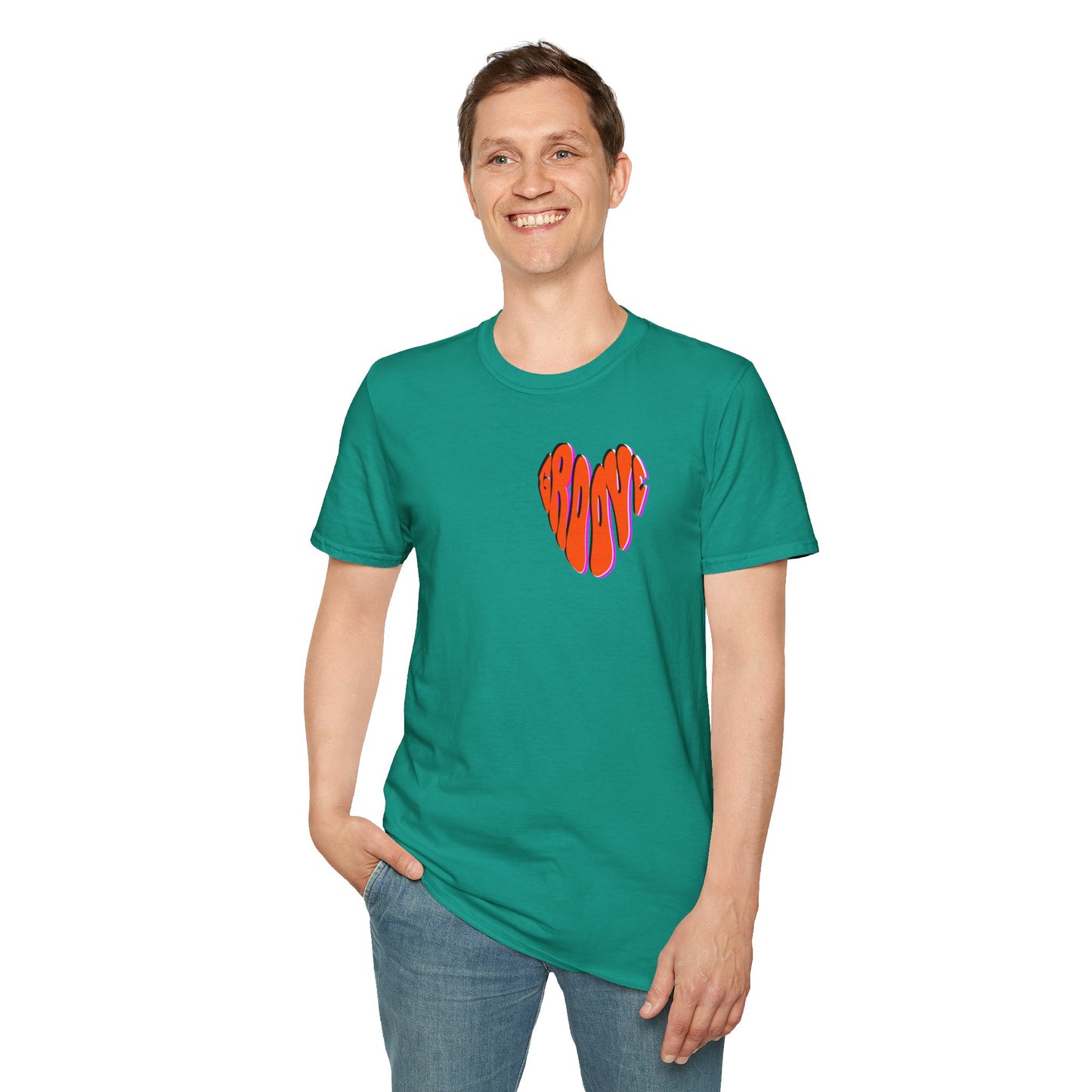 GROOVE is in THE HEART Unisex Softstyle 100% Cotton T-Shirt