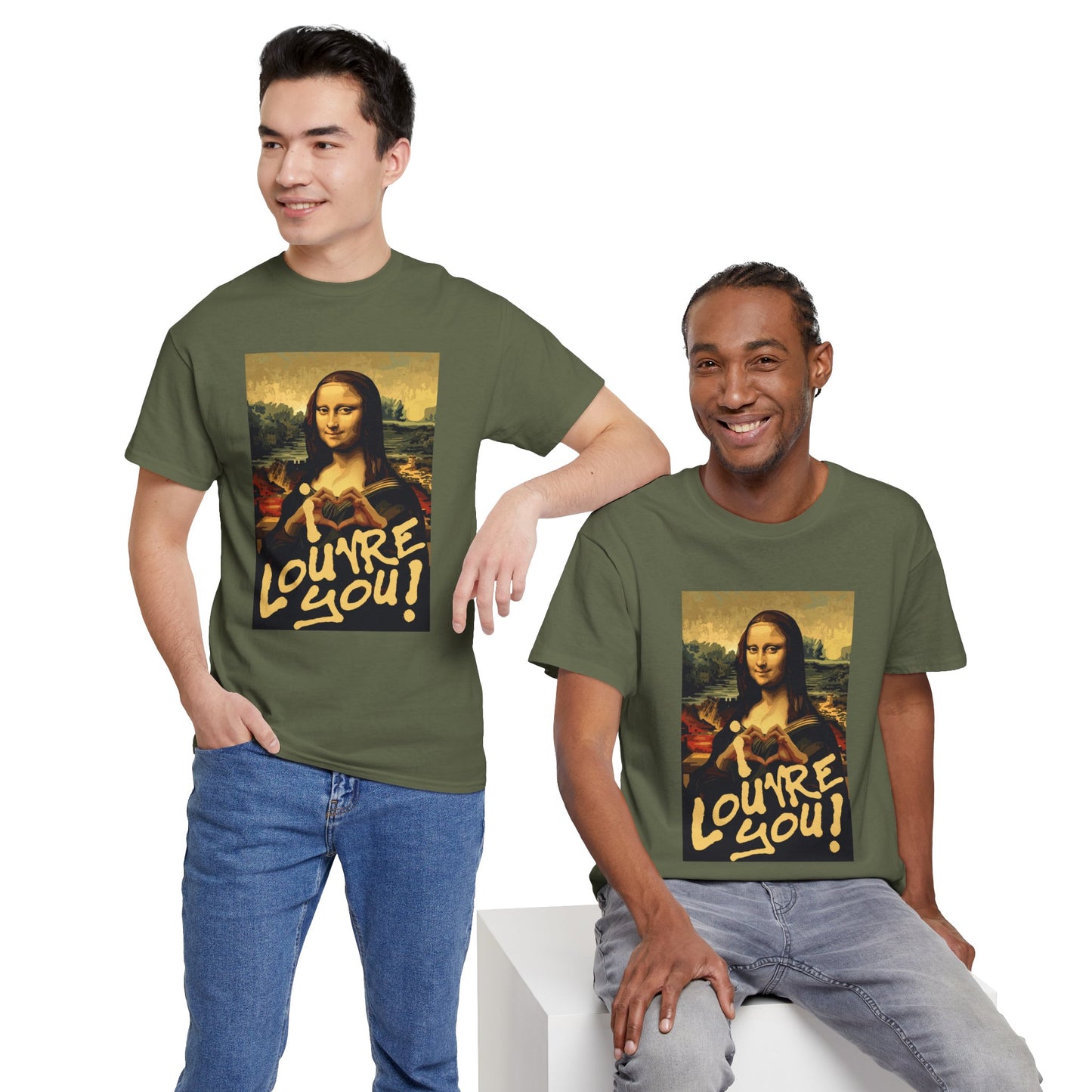 I LOUVRE YOU! Unisex Heavy Cotton Tee
