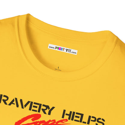 BRAVERY HELPS COPE Unisex Softstyle 100% Cotton T-Shirt