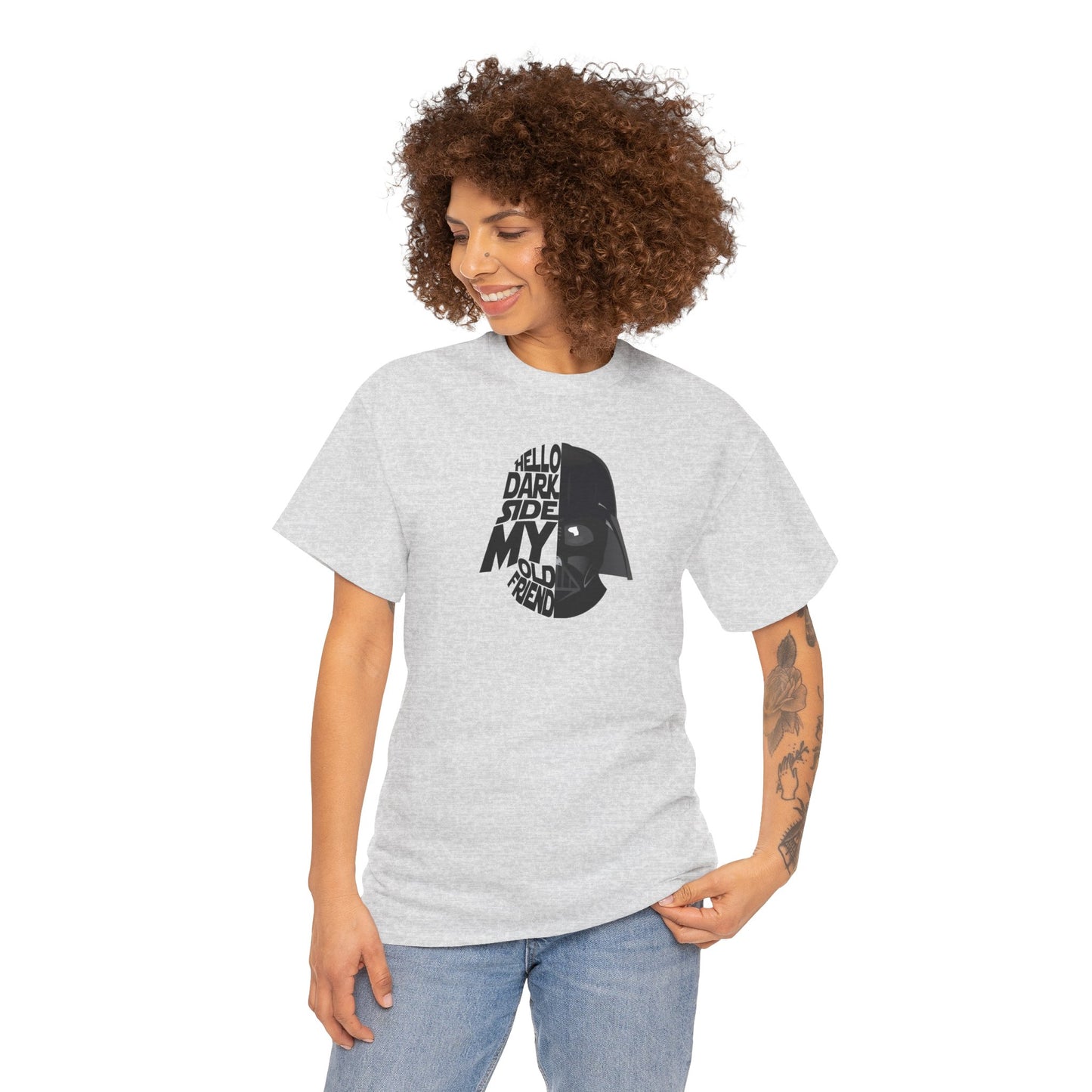HELLO DARKSIDE MY OLD FRIEND Unisex Heavy Cotton Tee